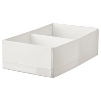 STUK IKEA 604.744.25 Коробка с отделениями 20x34x10 см белая