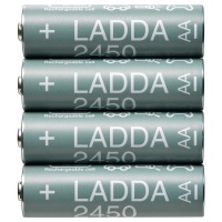 LADDA аккумуляторная батарея, HR06 AA 1.2 V, 2450mAh