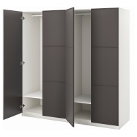 PAX / MERAKER шкаф, белый / темно-серый, 200x60x201 см PAX / MERAKER шкаф, белый / темно-серый, 200x60x201 см