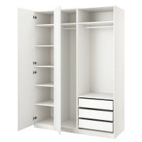 PAX / VIKANES шкаф, белый, 175x60x236 см PAX / VIKANES шкаф, белый, 175x60x236 см