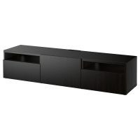 BESTA Тумба ТВ 180x42x39 см. черный брюз/Lappviken черный брюз 193.990.47