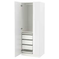 PAX / FARDAL Гардероб 094.819.00 Белый/Белый глянец 75x60x201 см IKEA