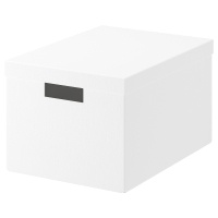 TJENA IKEA 603.954.28 Коробка с крышкой 25x35x20 см. Белый