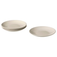 FARGKLAR Тарелка 4 шт. 20 см IKEA 204.796.51 глянцевый бежевый