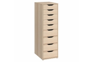 ALEX IKEA 604.735.34 Комод с 9 ящ. 36x116 см Белая морилка имитация/Дуб сонома