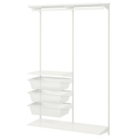 BOAXEL IKEA 493.323.76 Гардеробная комбинация 125x40x201 см белый 