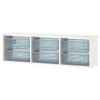 TROFAST Навесная полка белый/сланцево-синий 99x21x30 см IKEA