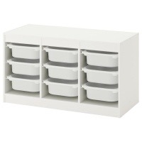 TROFAST Стеллаж с ящиками 292.284.70 белый/белый 99x44x56 см IKEA
