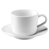 IKEA 365 + чашка с блюдцем, белый, 13 cl