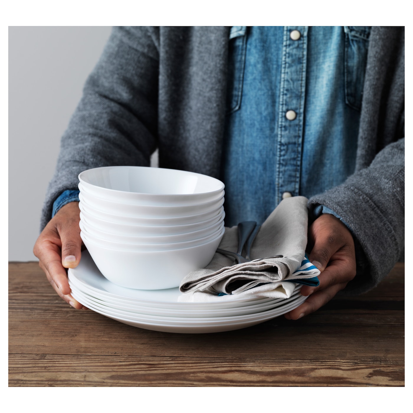 OFTAST IKEA 302.589.13 Тарелка 25 см Белый