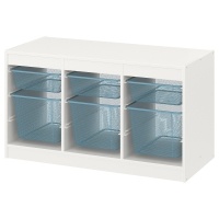 TROFAST Стеллаж с ящиками белый/грифельно-синий 99x44x56 см IKEA