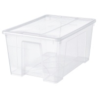 SAMLA Контейнер с крышкой прозрачный 57x39x28 см/45 л