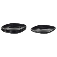 BACKIG IKEA 204.390.85 Тарелки 4 шт. 18х18 см Чёрный