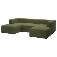 Модуль дивана JATTEBO 3,5-os с шезлонгом, подлокотник Samsala / темно-желто-зеленый