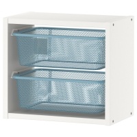TROFAST Навесная полка белый/сланцево-синий 34x21x30 см IKEA