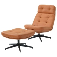 HAVBERG IKEA 394.853.22 Кресло/подставка для ног Гранн/Бомстад золотисто-коричневый