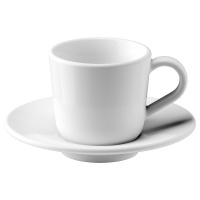 IKEA 365 + чашка с блюдцем для эспрессо, белый, 6 сл
