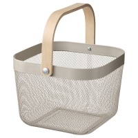 RISATORP IKEA 105.307.49 Корзина 25x26x18 см. серо-бежевый 