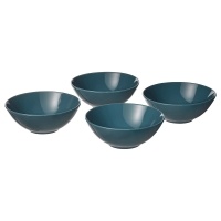 FARGKLAR IKEA 904.771.92 Миски 4 шт. 16 см с блеском темно-бирюзовый