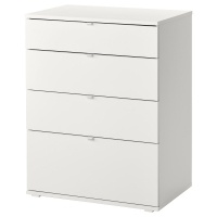 VIHALS Комод 4 ящика белый / функция крепления / разблокировки 70x47x90 см IKEA