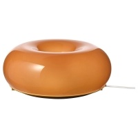 VARMBLIXT IKEA 804.991.99 Лампа светодиодная настольная / настенная, оранжевое стекло / круглый