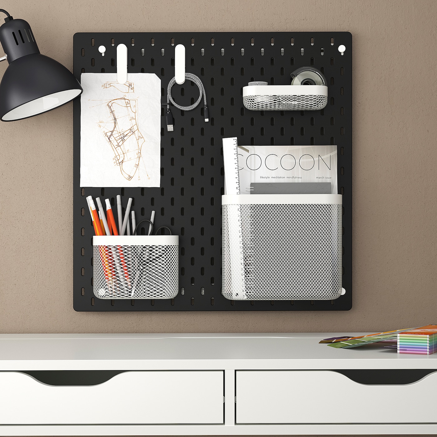 SKADIS IKEA 595.159.45 Комбинация перфорированных досок черный
