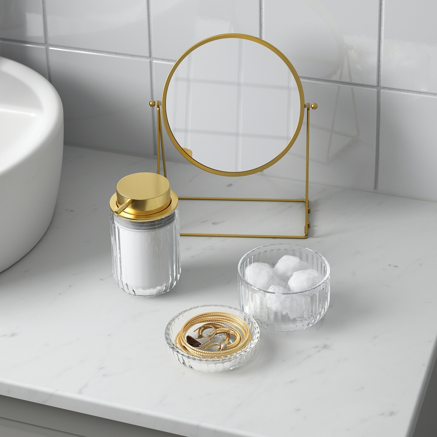SILVTJARN IKEA 305.019.20 Контейнер для ватных дисков стекло