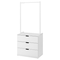 NORDLI Комод 3 ящика 80x192 см. Белый