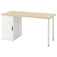 MITTCIRKEL/ALEX IKEA 895.217.18 Рабочий стол 140x60 см яркий эффект сосны / белый