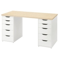 MITTCIRKEL/ALEX IKEA 495.087.47 Рабочий стол 140x60 см яркий эффект сосны белый