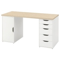 MITTCIRKEL/ALEX IKEA 095.217.22 Рабочий стол 140x60 см яркий эффект сосны / белый