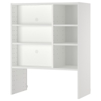 METOD Навесной шкаф для встраиваемой вытяжки, белый, 80x37x100 см