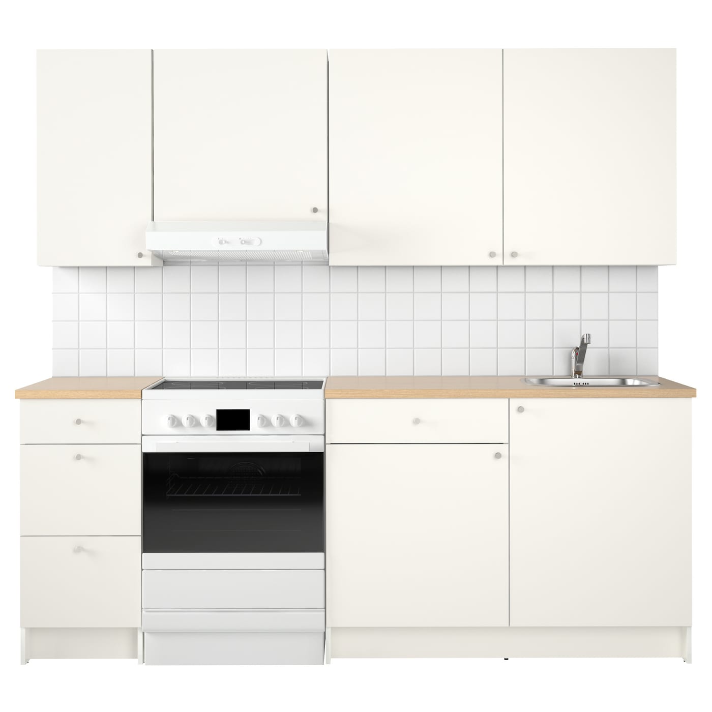 KNOXHULT Кухня белый 220x61x220 см IKEA