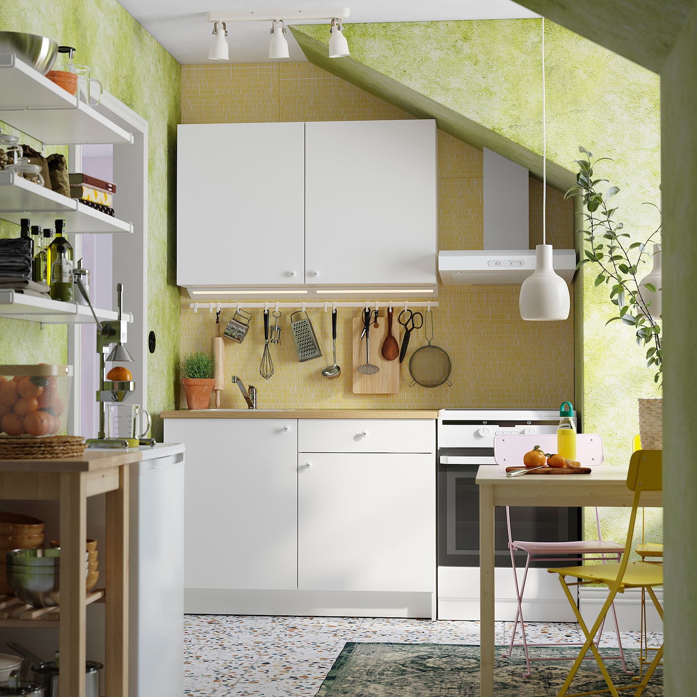 KNOXHULT Кухня, белый, 120x61x220 см