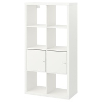 KALLAX 990.171.86 Книжный шкаф с дверью, белый, 77x147 см IKEA