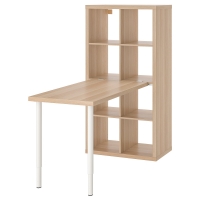 KALLAX / LINNMON 894.816.99 Рабочий стол, белый / белый дуб, 77x139x147 см IKEA