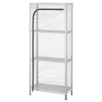 HYLLIS IKEA 992.917.45 Стеллаж с чехлом 60x27x140 см прозрачный