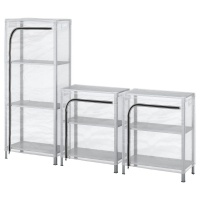 HYLLIS IKEA 392.917.48 Стеллаж для сада с чехлом 180x27x74-140 см прозрачный
