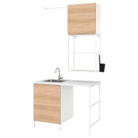 ENHET Прачечная белый / имитация дуба 139x63. 5x87. 5 см IKEA