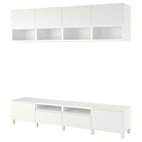 BESTA Тумба ТВ 240x42x230 см Белый Västerviken / Stubbarp белый IKEA 994.213.89