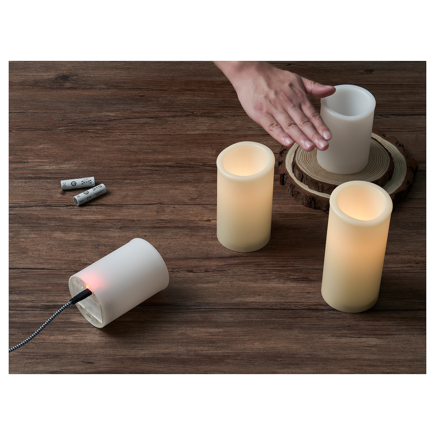 ADELLOVTRAD IKEA 905.202.61 Свечи светодиодные LED 3 шт. белый / для интерьера