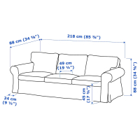 EKTORP IKEA 201.850.31 Каркас 3-х местного дивана