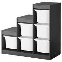 TROFAST IKEA 895.268.67 Стеллаж/контейнеры 99x44x94 см серый/белый