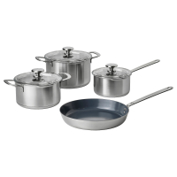 HEMKOMST IKEA 805.801.04 Набор кастрюль 4 шт. нержавеющая сталь