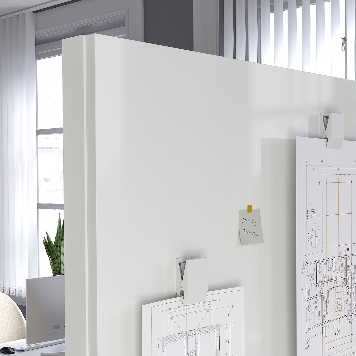 MITTZON Rm z kołk/tabl/połk eksp/poj na kbl, biały, 85x205 cm