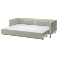 LANDSKRONA Rozkładana sofa 3-osobowa, Gunnared jasnozielony/drewno/czarny