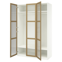 PAX / TONSTAD Kombinacja szafy, biały/okl dęb szkło, 150x60x236 cm PAX / TONSTAD Kombinacja szafy, biały/okl dęb szkło, 150x60x236 cm