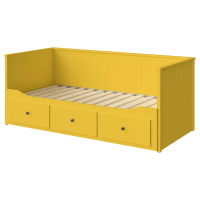 HEMNES Rama leżanki z 3 szufladami, żółty, 80x200 cm