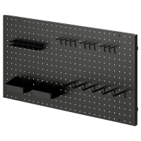 BROR Tablica perforowana, zestaw 20 szt, czarny BROR Tablica perforowana, zestaw 20 szt, czarny