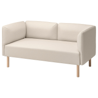 LILLEHEM Sofa modułowa, 2-osobowa, Vissle/bezowy drewno